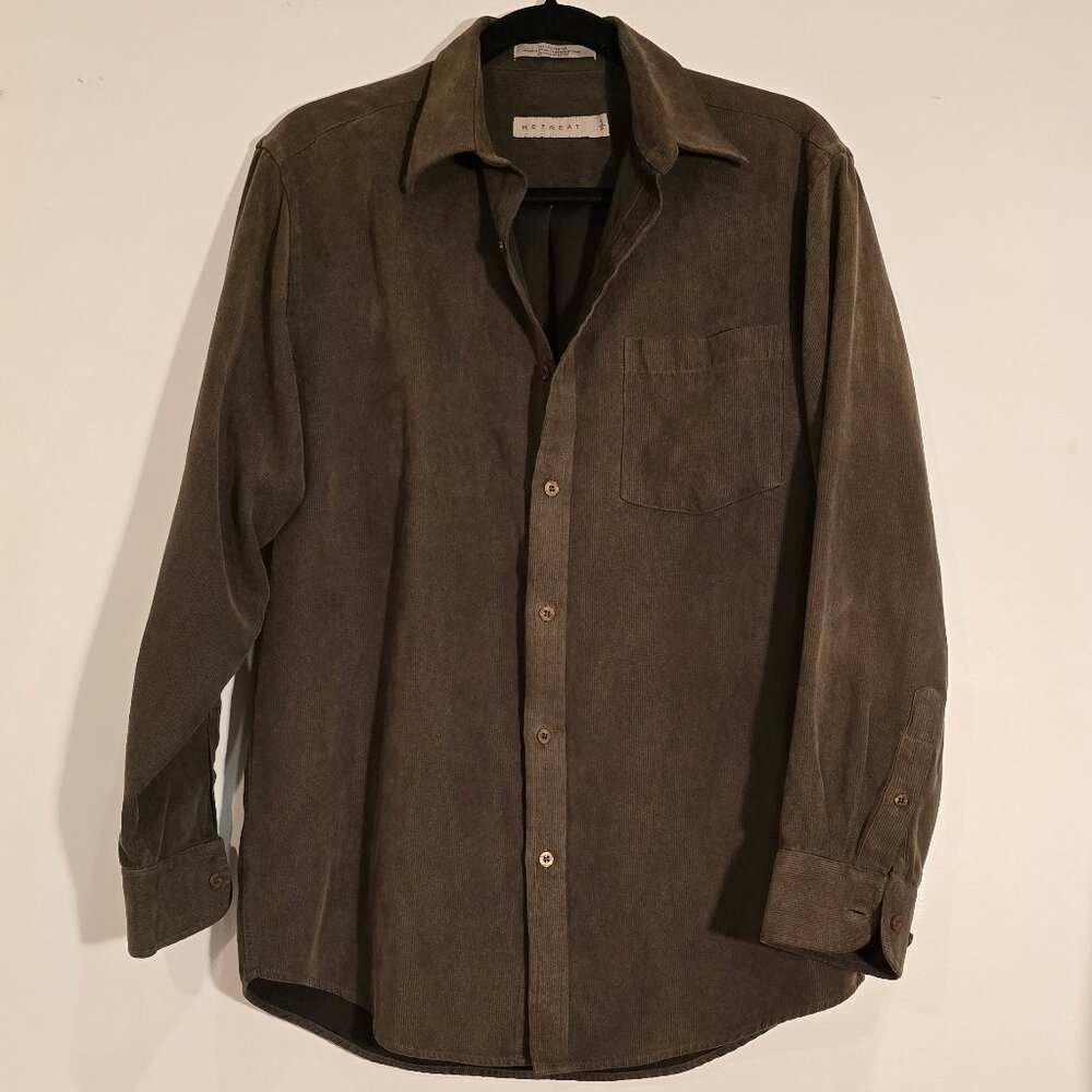 Retreat Ribbed Button Down Shirt